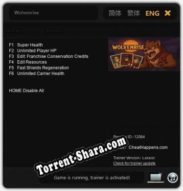 Wolvenrise: Трейнер +6 [v1.4]
