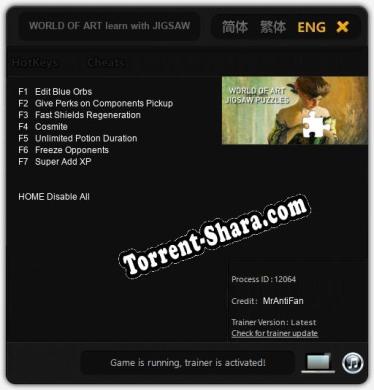 WORLD OF ART learn with JIGSAW PUZZLES: Читы, Трейнер +7 [MrAntiFan]