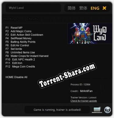 Трейнер для Wyld Land [v1.0.1]