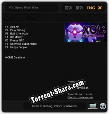 XOL Space Mech Wars: Трейнер +7 [v1.7]