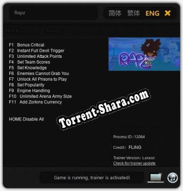 Rapz: ТРЕЙНЕР И ЧИТЫ (V1.0.72)