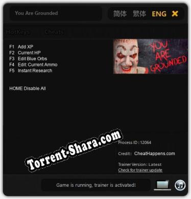 You Are Grounded: ТРЕЙНЕР И ЧИТЫ (V1.0.90)