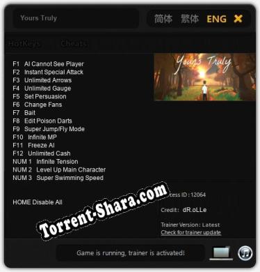 Yours Truly: ТРЕЙНЕР И ЧИТЫ (V1.0.51)