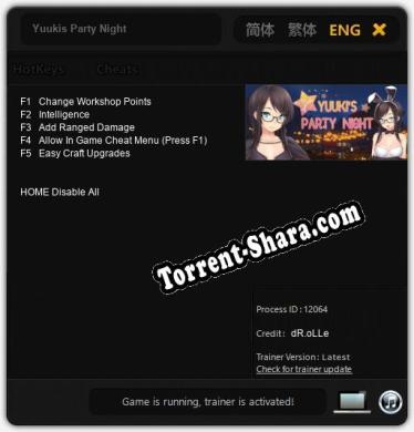 Трейнер для Yuukis Party Night [v1.0.7]