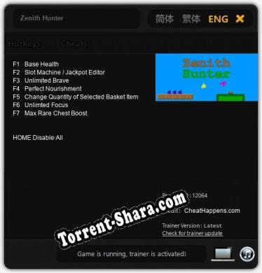 Zenith Hunter: Трейнер +7 [v1.5]