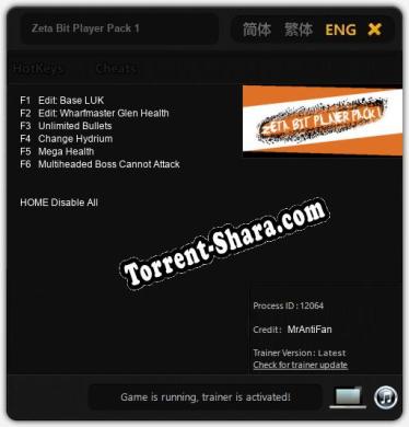 Трейнер для Zeta Bit Player Pack 1 [v1.0.9]
