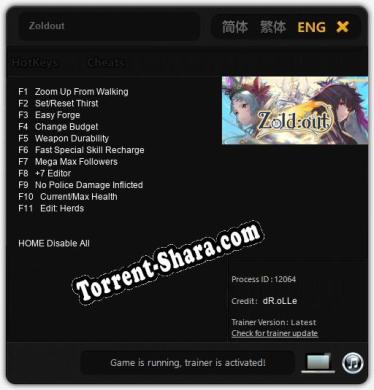Трейнер для Zoldout [v1.0.5]
