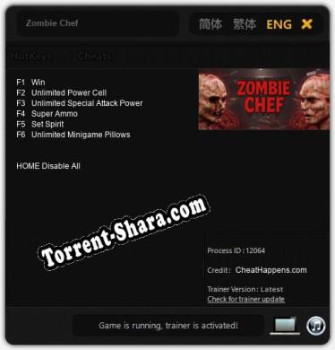 Zombie Chef: ТРЕЙНЕР И ЧИТЫ (V1.0.74)