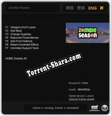 Zombie Season: Читы, Трейнер +7 [MrAntiFan]